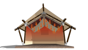 YALA Infrarot-Deckenheizung für Glamping-Zelte