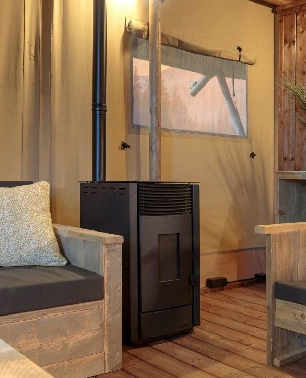 YALA pellet stove to extend the glamping season