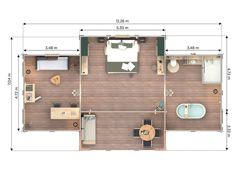 YALA_RAY_luxury_lodge_Eclipse_2pers_2d_floorplan_specifications